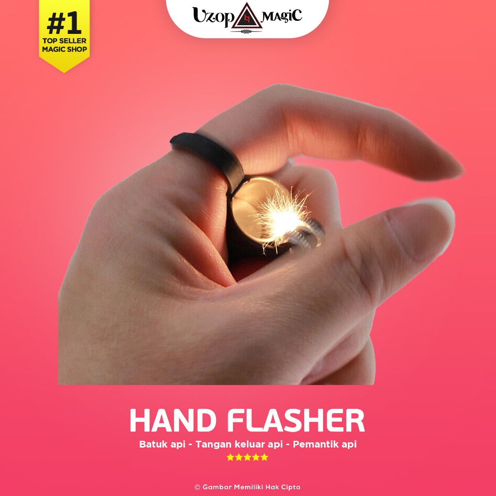 Sa1 Hand Flasher - Tangan keluar api - Batuk api - Alat sulap Uzop Magic