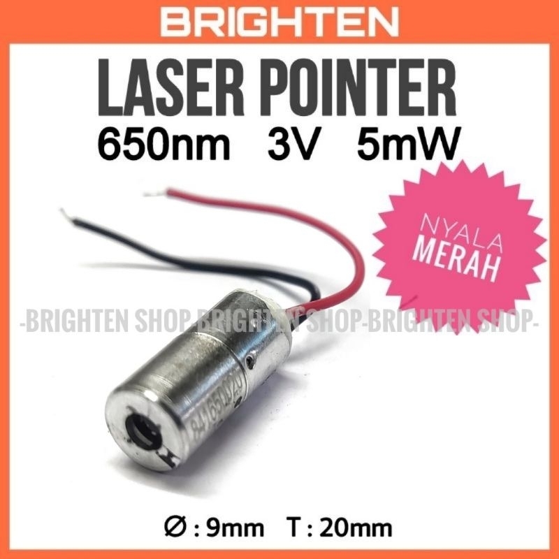 Laser Pointer Merah DC 3V 650nm 5mW