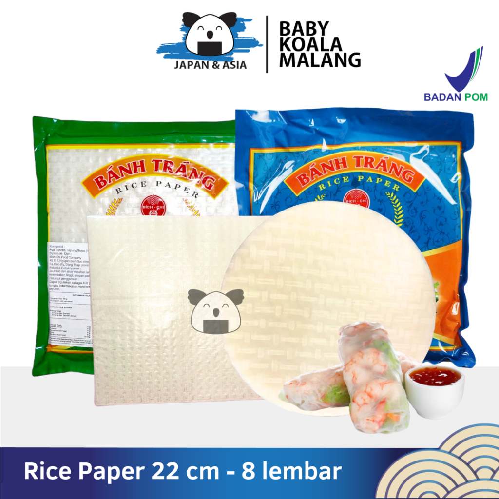 

BANH TRANG Vietnam Rice Paper 22 cm 8 s │ Kulit Lumpia Springroll Import;;;