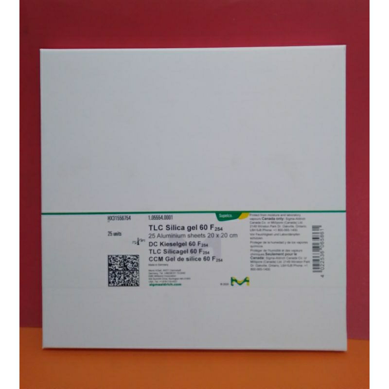 Plat TLC 20x20cm. 25Pcs. Germany. Plat KLT. TLC silica Gel 60.