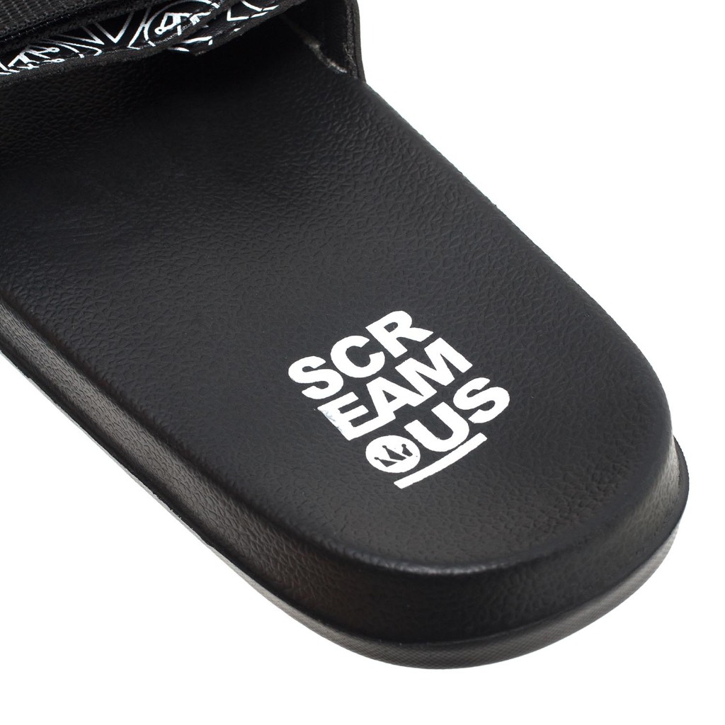Screamous Slippers Sandals CHEVRON BLACK