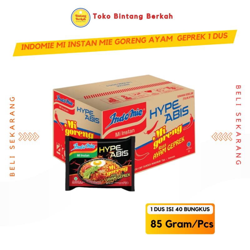 

Indomie Goreng Ayam Geprek - Dus isi 40 bks
