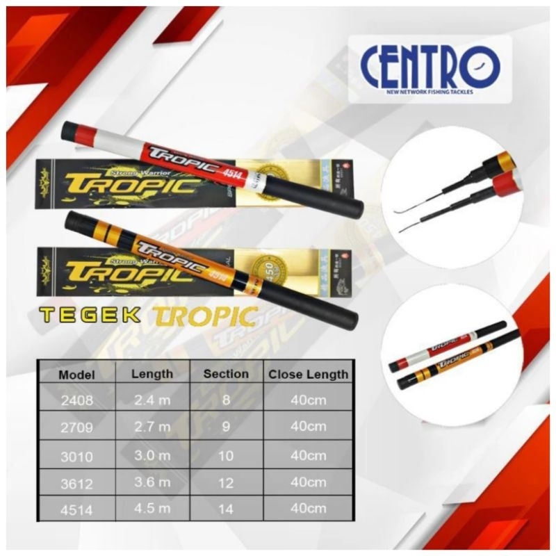 TEGEK CARBON RUAS PDK CENTRO TROPIC 240/270/300/360/450
