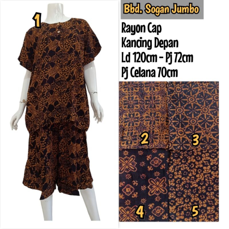Setelan Baju Tidur Wanita Jumbo, Babydoll Batik Jumbo, Piyama Pendek Wanita Bigsize