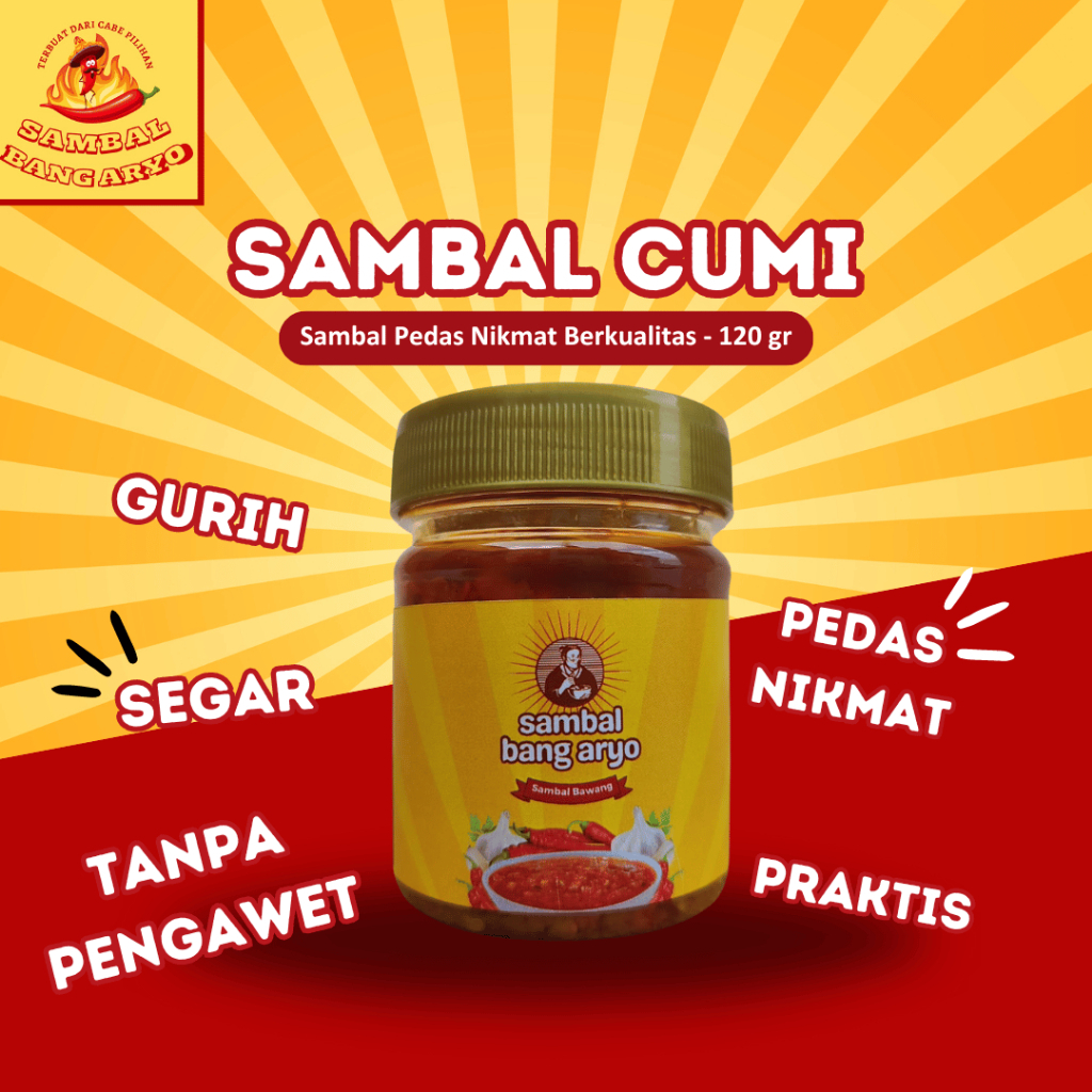 

sambal baby cumi - sambal pedas - sambel enak - sambal baby cumi 120 gr-sambal bang aryo