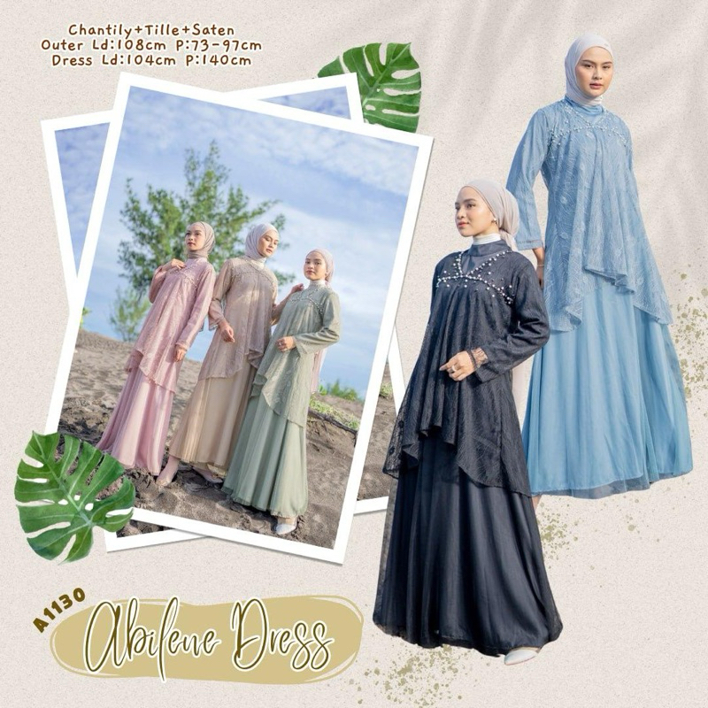 Abilene Dress / Dress Brukat / Dress Lebaran Terbaru 2024 / Dress Remaja / Dress Kondangan