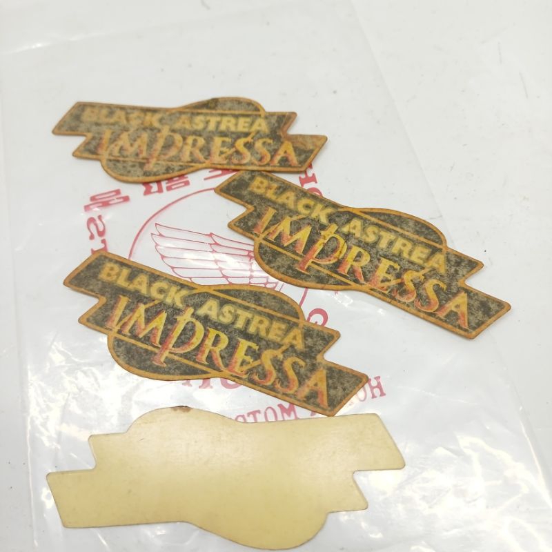 stiker logo sayap honda astrea impressa laminasi striping sticker legshield sayap honda astrea impre