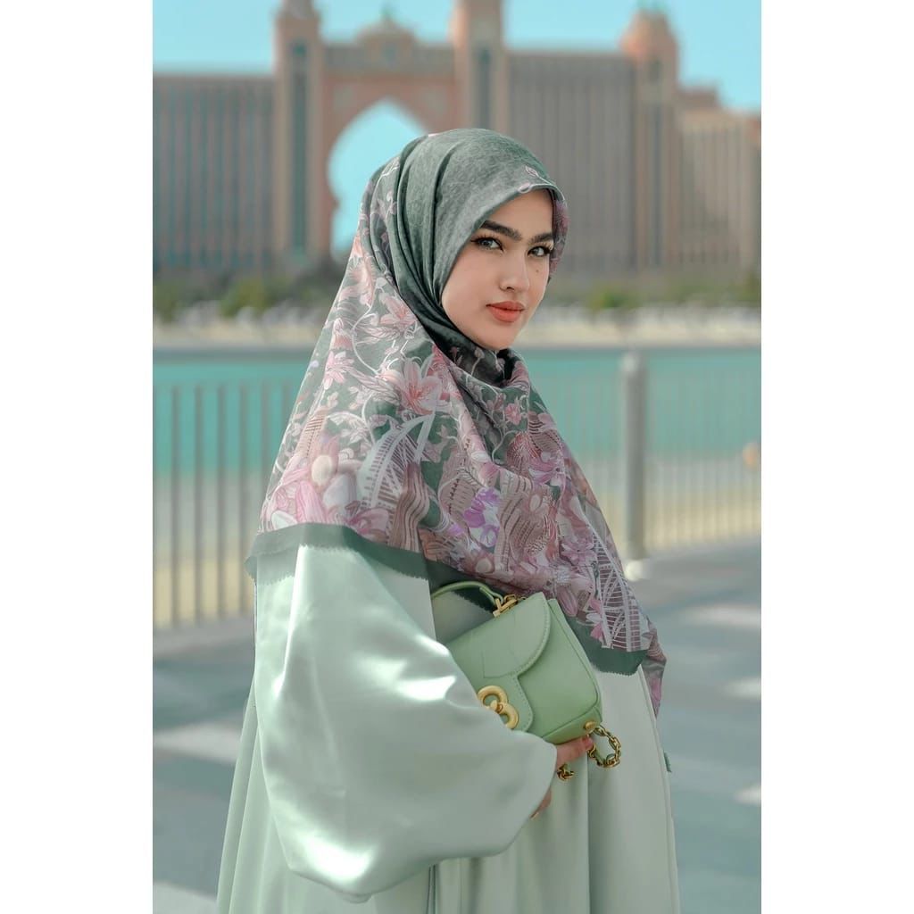 Dubai series buttonscarves ORI / hijab segi empat buttonscarves original