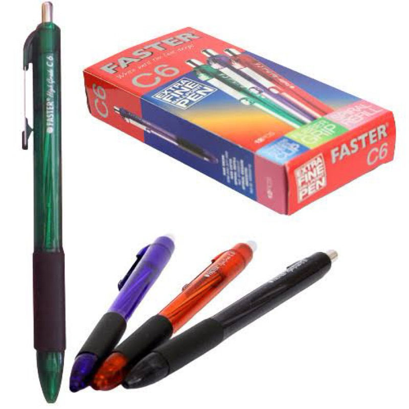 

Bolpen FASTER cetit C6 (12pcs) hitam / black