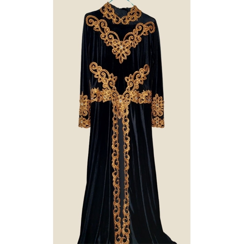 baju dress pengantin jawa bludru