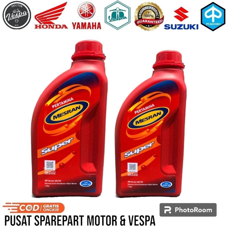 (ORIGINAL) Oli Mesran Super 20W-50 - Oli Mesin Motor Non Matic