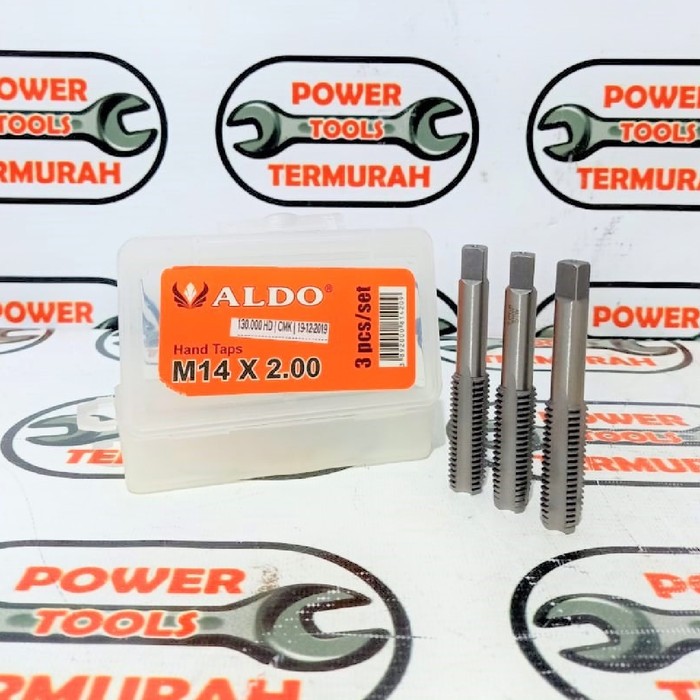 

Hand Tap Metric Aldo M14x2,00 HandTap Mata Bor Drat Baut Ulir Set