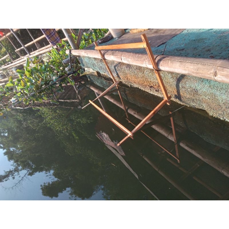 Standar silem jati dudukan joran pancing ril sebret untuk joran reel