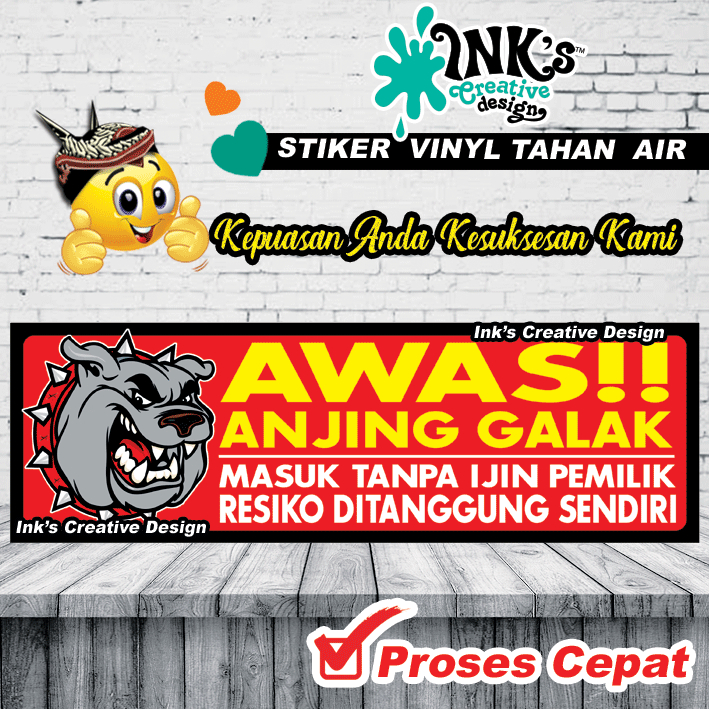 

Stiker Awas Anjing Galak sekaleeeee