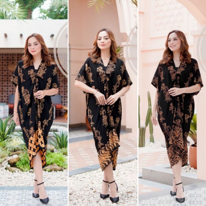 ART Y66Y Adesya Sogan  Dress Kaftan Batik Terbaru  Kaftan Batik solo  Baju kondangan