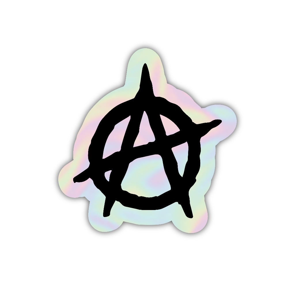 

sticker anarki, stiker hologram satuan- Z052