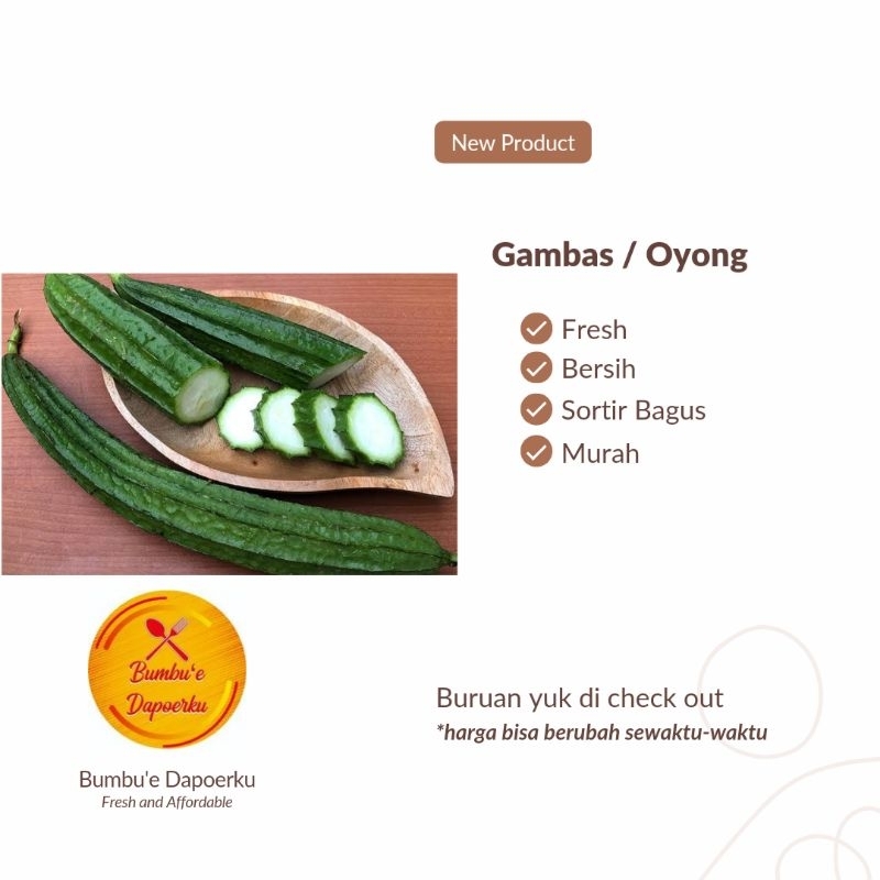 

Gambas / Oyong | Fresh Product | Kirim Instan