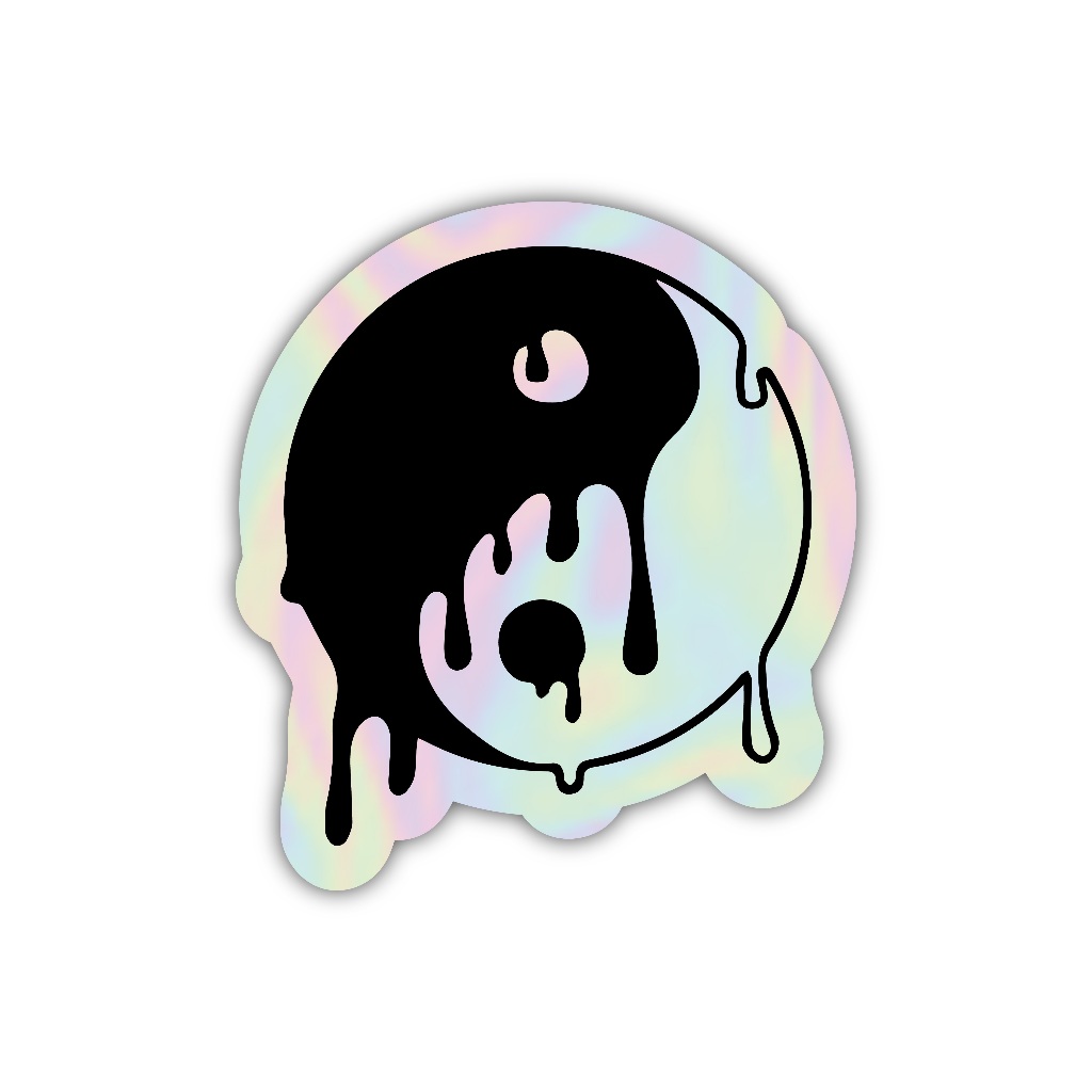 

sticker yin and yang, stiker hologram satuan- Z073