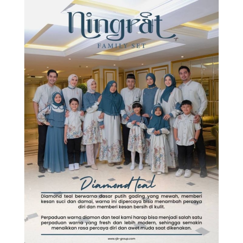 Family Set Ningrat By Ahzarayy "Diamond Teal"