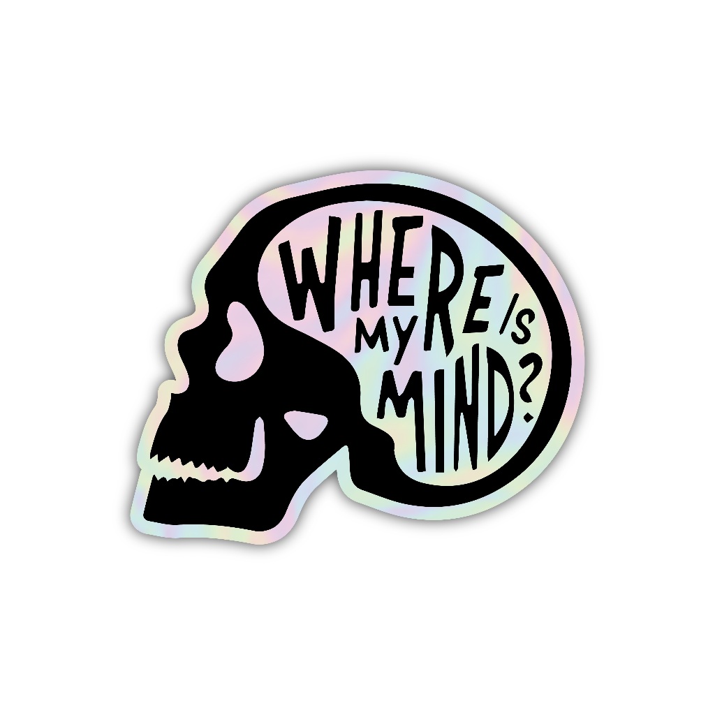 

sticker where is my mind, stiker hologram satuan- Z075