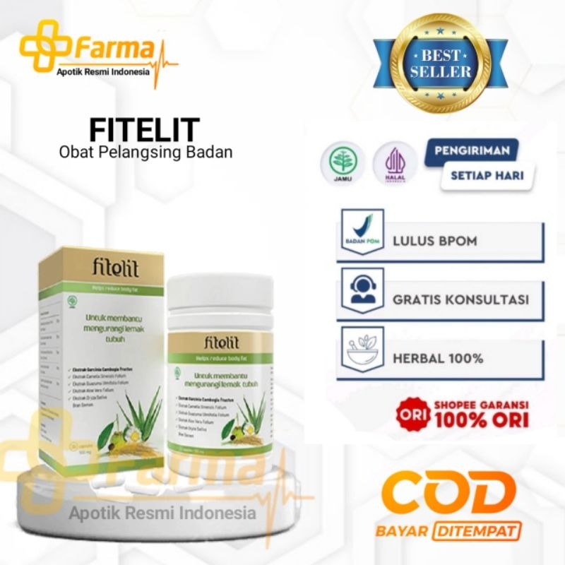 FITELIT ASLI ORIGINAL - FITELIT OBAT PELANGSING BADAN HERBAL MEMBAKAR LEMAK PALING AMPUH