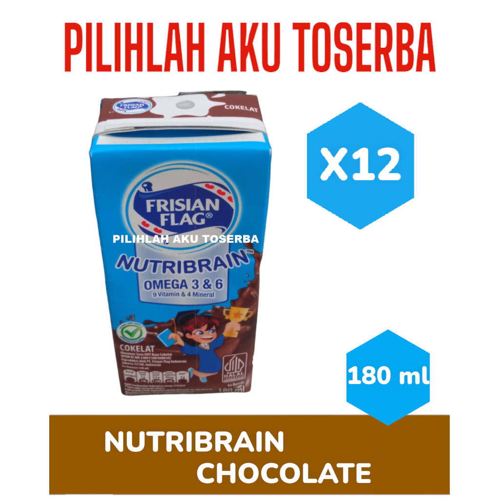 

Susu Frisian Flag NUTRIBRAIN CHOCOLATE 180 ml - ( HARGA 12 pcs )