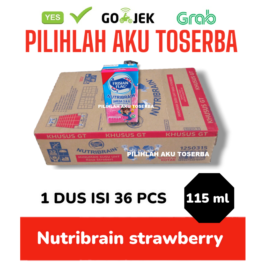 

Susu Frisian Flag NUTRIBRAIN STRAWBERRY 115 ml - ( HARGA 1 DUS ISI 36 pcs )