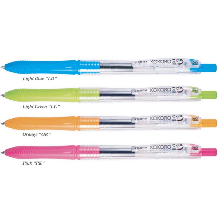 

Pulpen Zebra Kokoro Sweet 0.5 mm gel pen per pcs