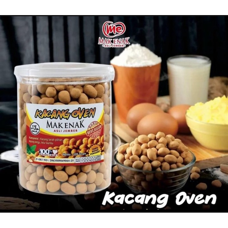 

kacang oven mak enak asli original khas jember