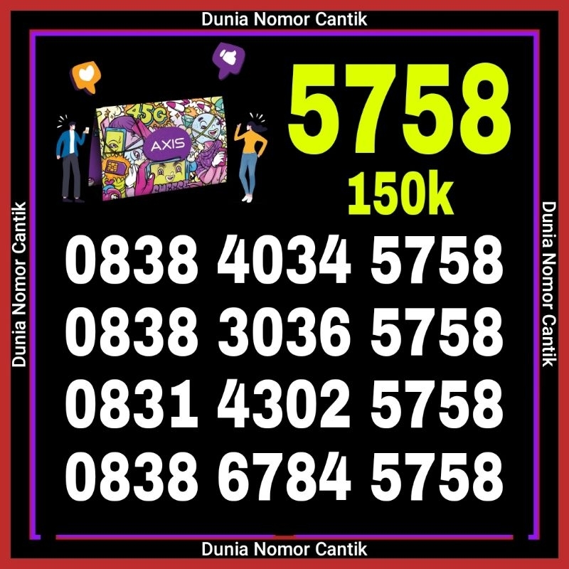 Nomor Cantik Axis 5758