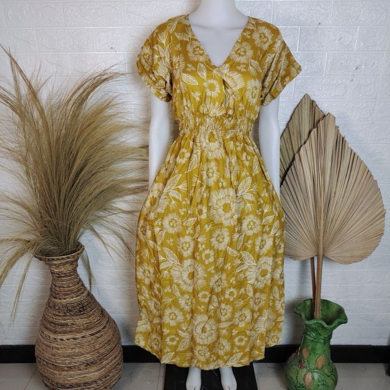 Daster Bali Moza Kezia Panjang/ Dres Moza Bali Lengan