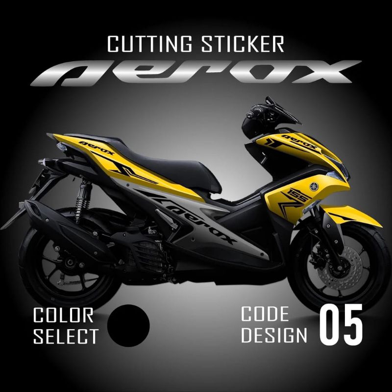 Stiker Cutting AEROX 155 VVA - Sticker Striping Lis Timbul Variasi Motor Yamaha Aerox 155