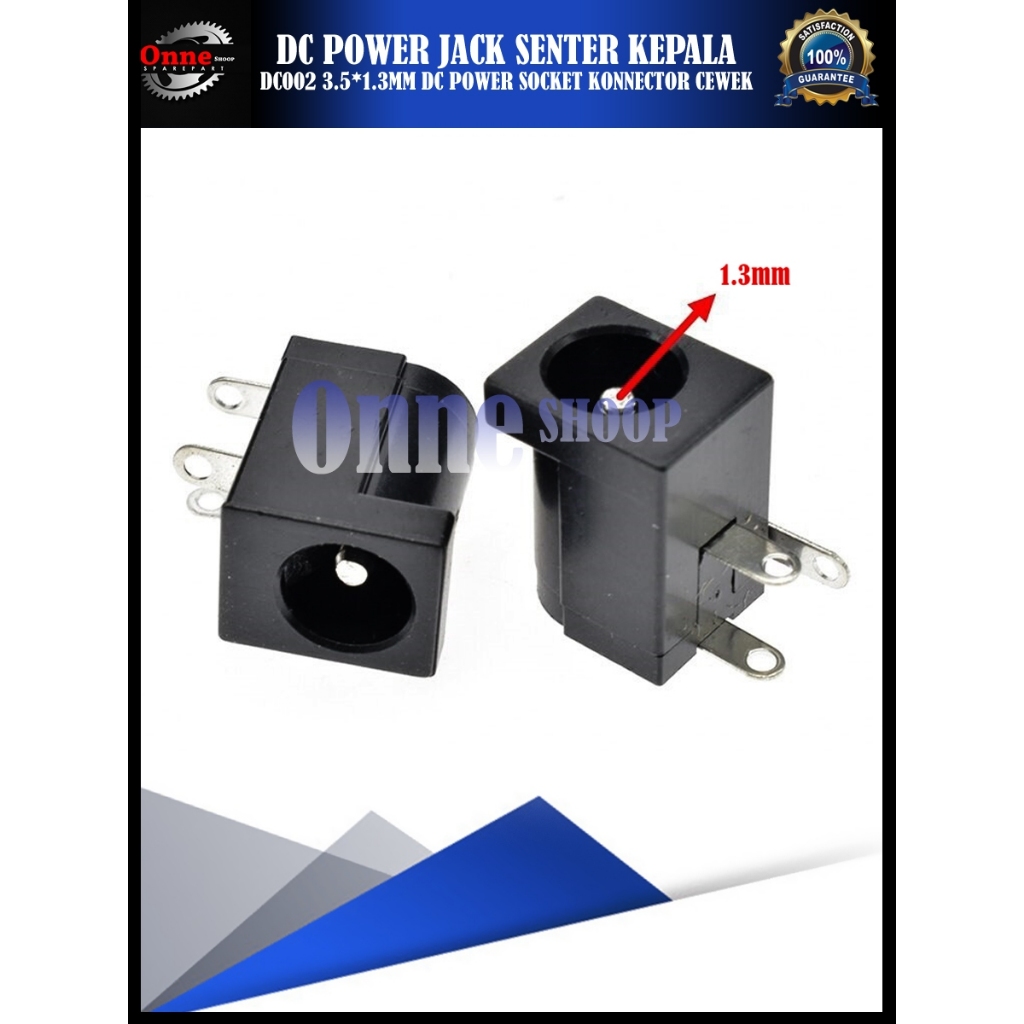 DC Power Jack FEMALE senter kepala DC-002 DC002 3.5*1.3mm DC Power Socket Connector CEWEK