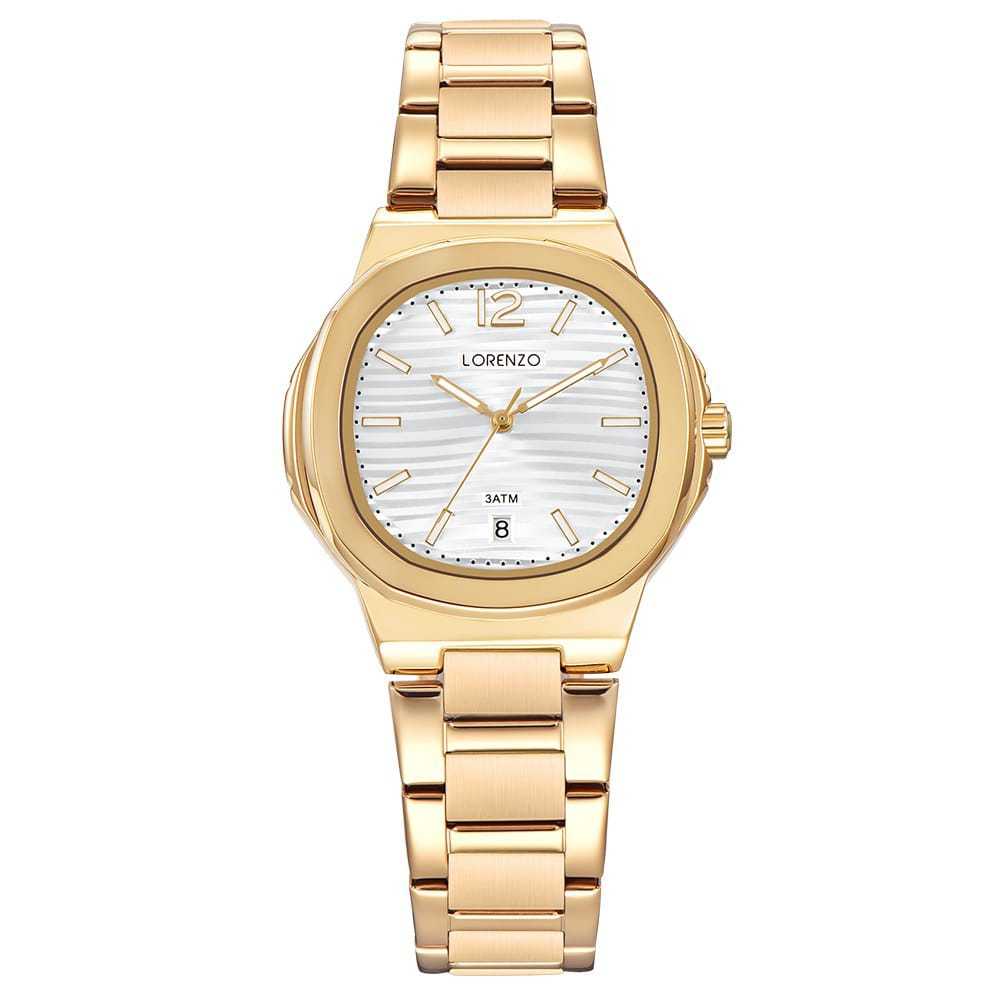 [ Jam Lorenzo ] JAM TANGAN WANITA ORIGINAL LORENZO R-5110L - Jam Tangan Wanita Tali Rantai Stainless