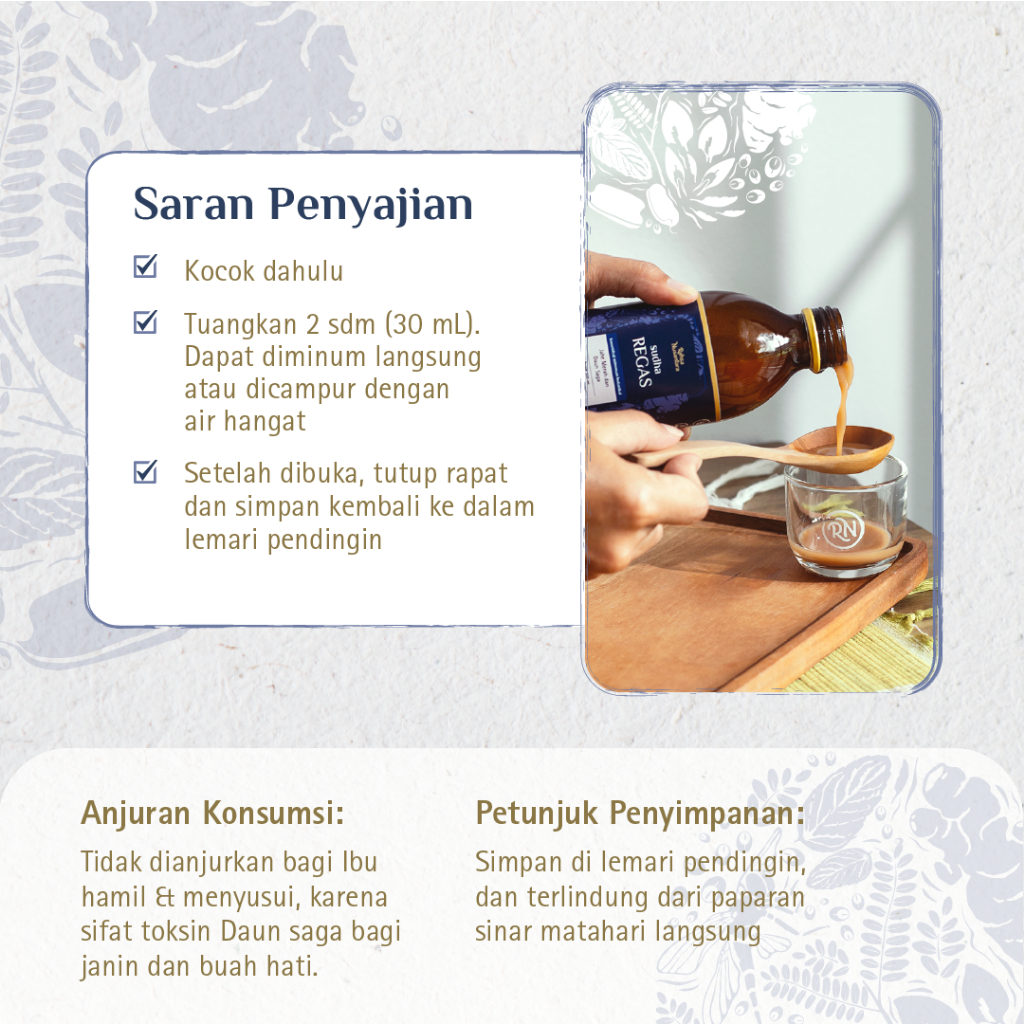 

RB Sudha REGAS - Ramuan Herbal Melegakan Tenggorokan, Membantu Meredakan Flu, Batuk, dan Pilek by