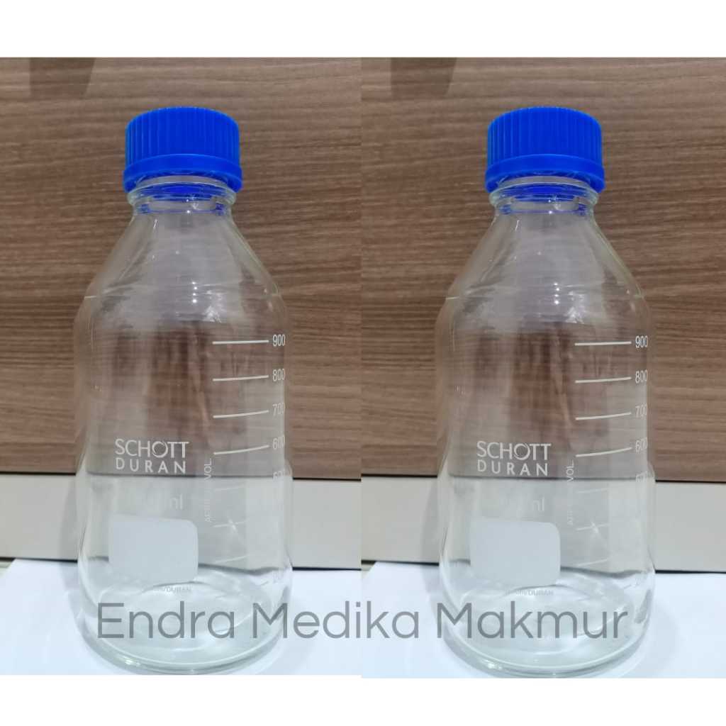 Laboratory Bottle 1000 ml DURAN Botol DURAN 1000 ml botol tutup biru 1000 ml