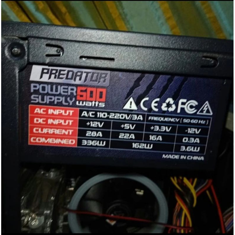 Power Supply PSU Predator 500W