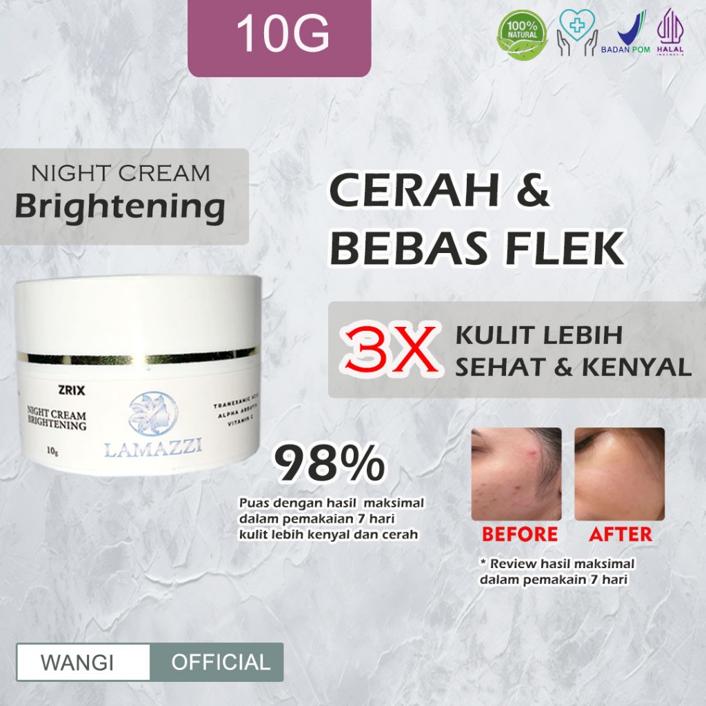 Crim Pemutih Wajah Glowing Bpom Night Cream Malam Glowing Krim Pemutih Wajah Glowing Cream Pemutih W