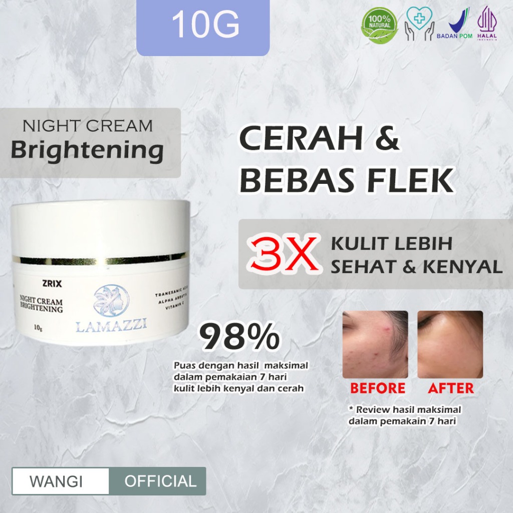 Krim Pemutih Wajah Night Cream Glowing Whitening Night Cream Krim Malam Pemutih Wajah Bpom Cream Mal