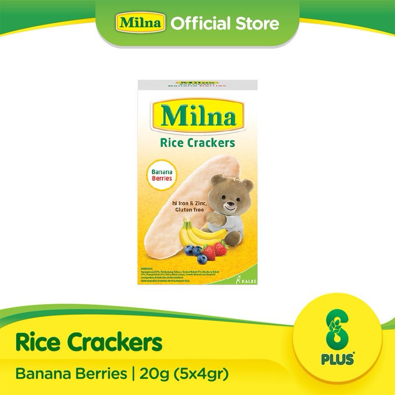 Milna Rice Crackers | cemilan anak bayi 6bulan