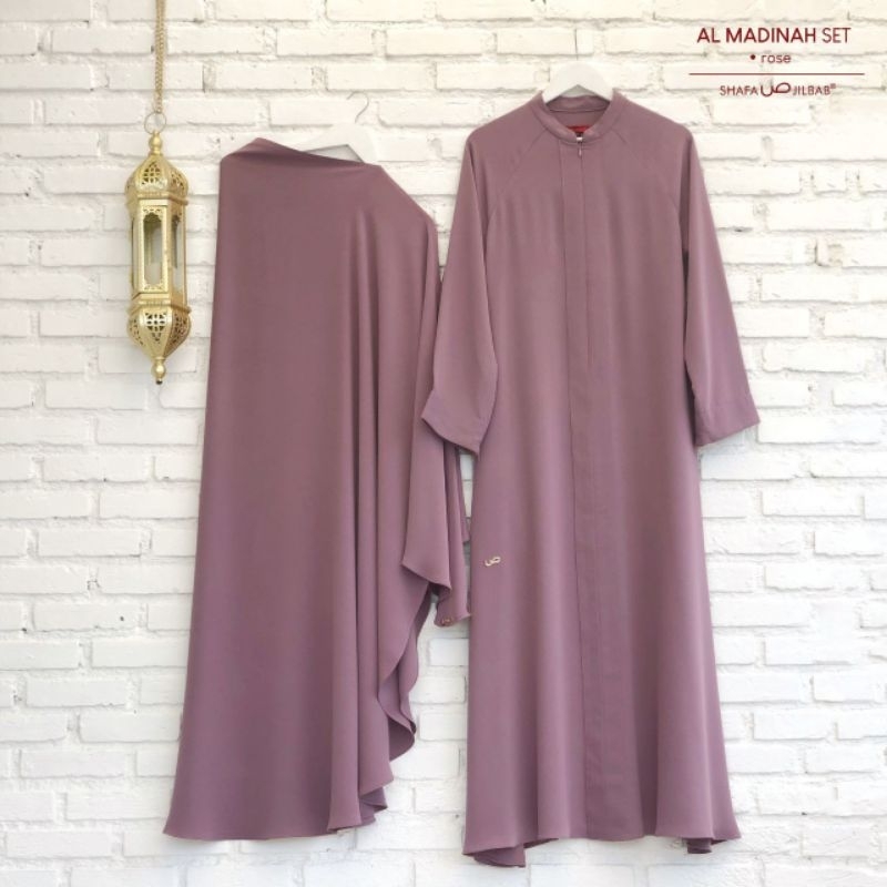 Al Madinah set Gamis [Rose] by Shafa jilbab