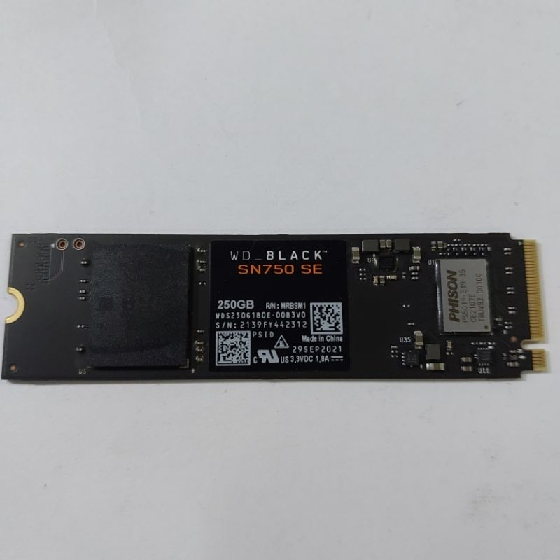 SSD M.2 NVME 250GB WD BLACK SN 750SE  ORIGINAL