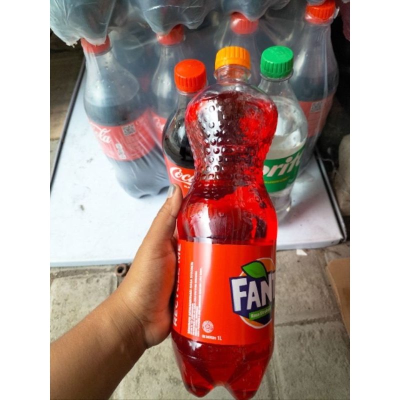 

sprite fanta cola kemasan 1 liter