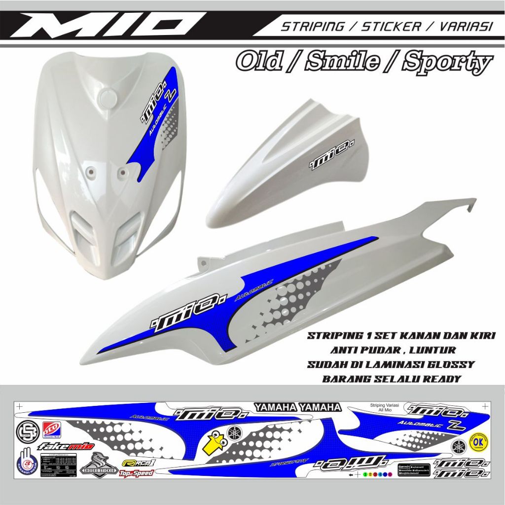 stiker mio old motif thailand simple elegan / stiker mio smile