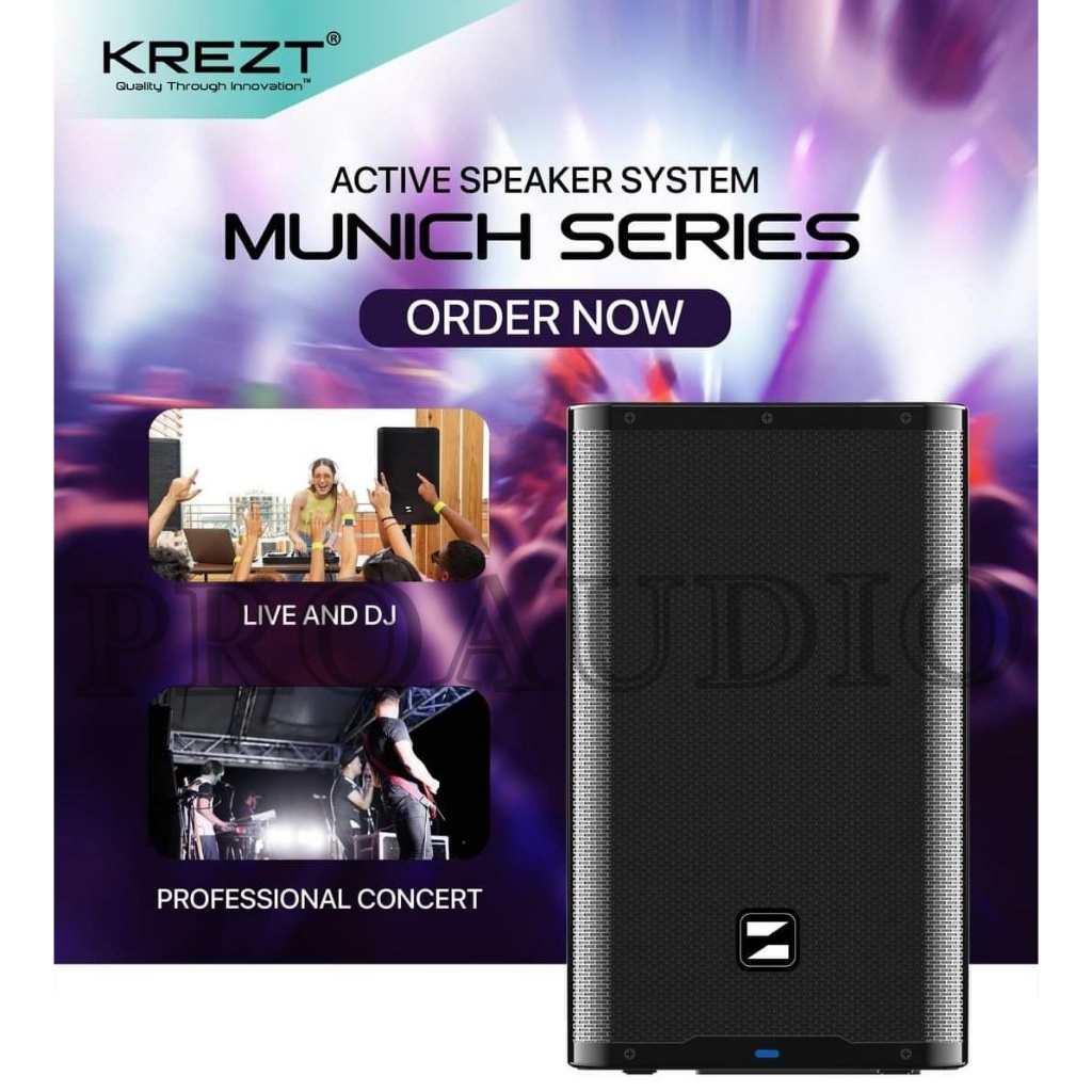 Professional Speaker Active Krezt Munich M15 / M 15 / M-15 Speaker 15 Inch