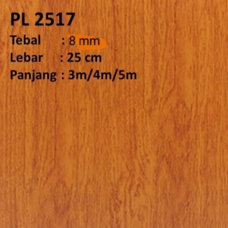 Shunda plafon pvc serat kayu coklat doff PL 2517