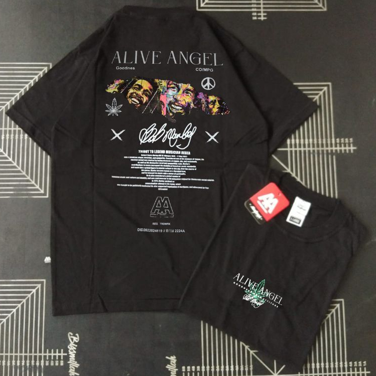T-shirt Pria / Kaos Distro Bob Marley / Rober Nesta Marley / Rastafara / Kaos Reggae Rebelusion One 