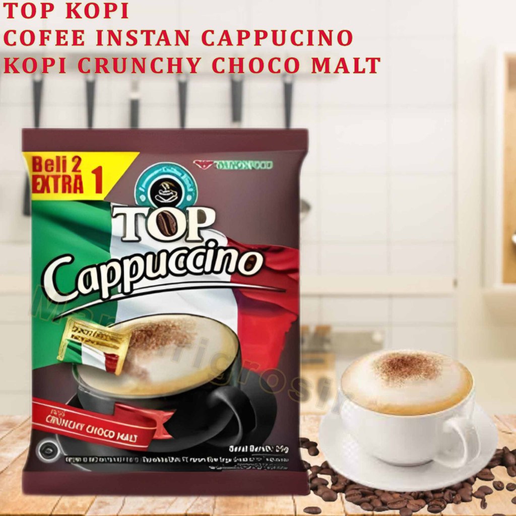 

Coffee Cappucino * Top Coffee * Kopi Crunchy Choco Malt * 1 Renceng 10pcs