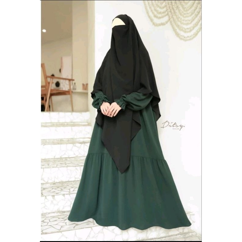 PL Ditsy Moslem Lelia Dark Emerald XL