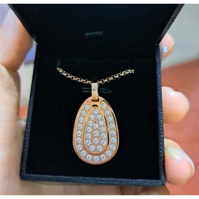 New Kalung KK Liforce Rose Gold Oval Full Stone
